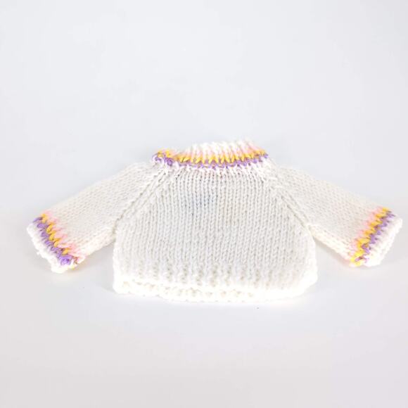 Unbranded White Knitted Long Sleeve Crewneck Doll Sweater for 18" Dolls GUC - Picture 8 of 10